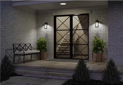 Progress Lighting Z-1030 LED 1-Light Black Clear Glass Modern Outdoor Small Wall Lantern Light