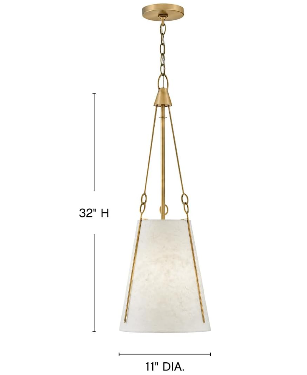 Hinkley Lighting 45027 Danvers 11" Wide Pendant Dark Brass Indoor Lighting Pendants