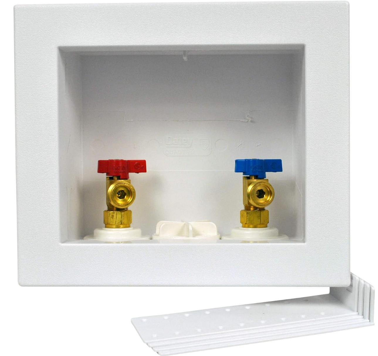 Oatey Quadtro 1/2 in. x 1/2 in. PEX Compatible Washing Machine Outlet Box with 1/4 Turn Valves