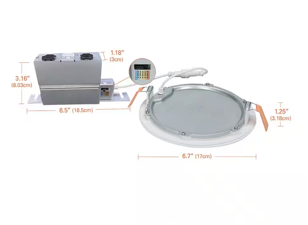 HALO HLB 6 Inch Selectable CCT New Construction or Remodel Canless Recessed Integrated LED Kit