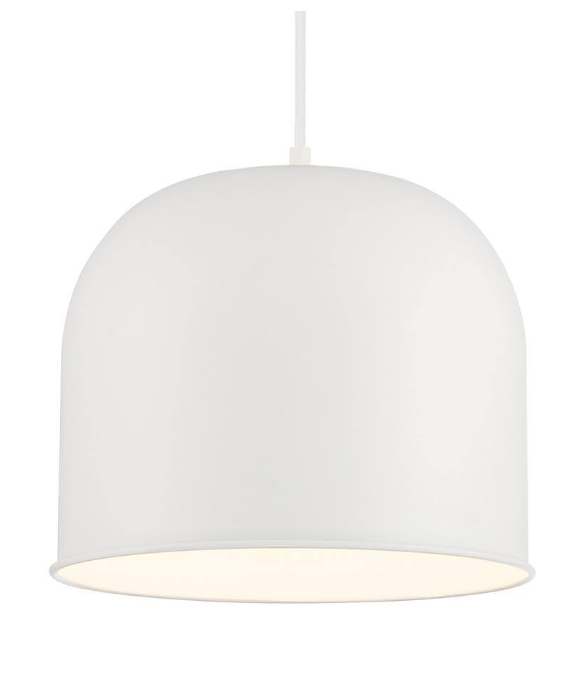 Minka Lavery Vantage 1-Light White Metal Shade Pendant