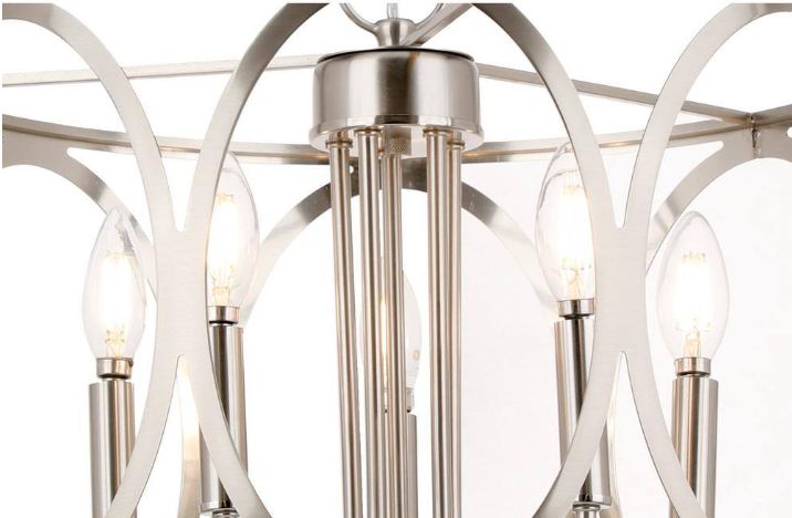 Hampton Bay KVR 19-7/8 in. 5-Light Brushed Nickel Finish Chandelier