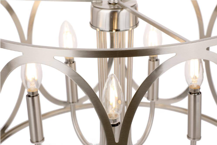 Hampton Bay KVR 19-7/8 in. 5-Light Brushed Nickel Finish Chandelier