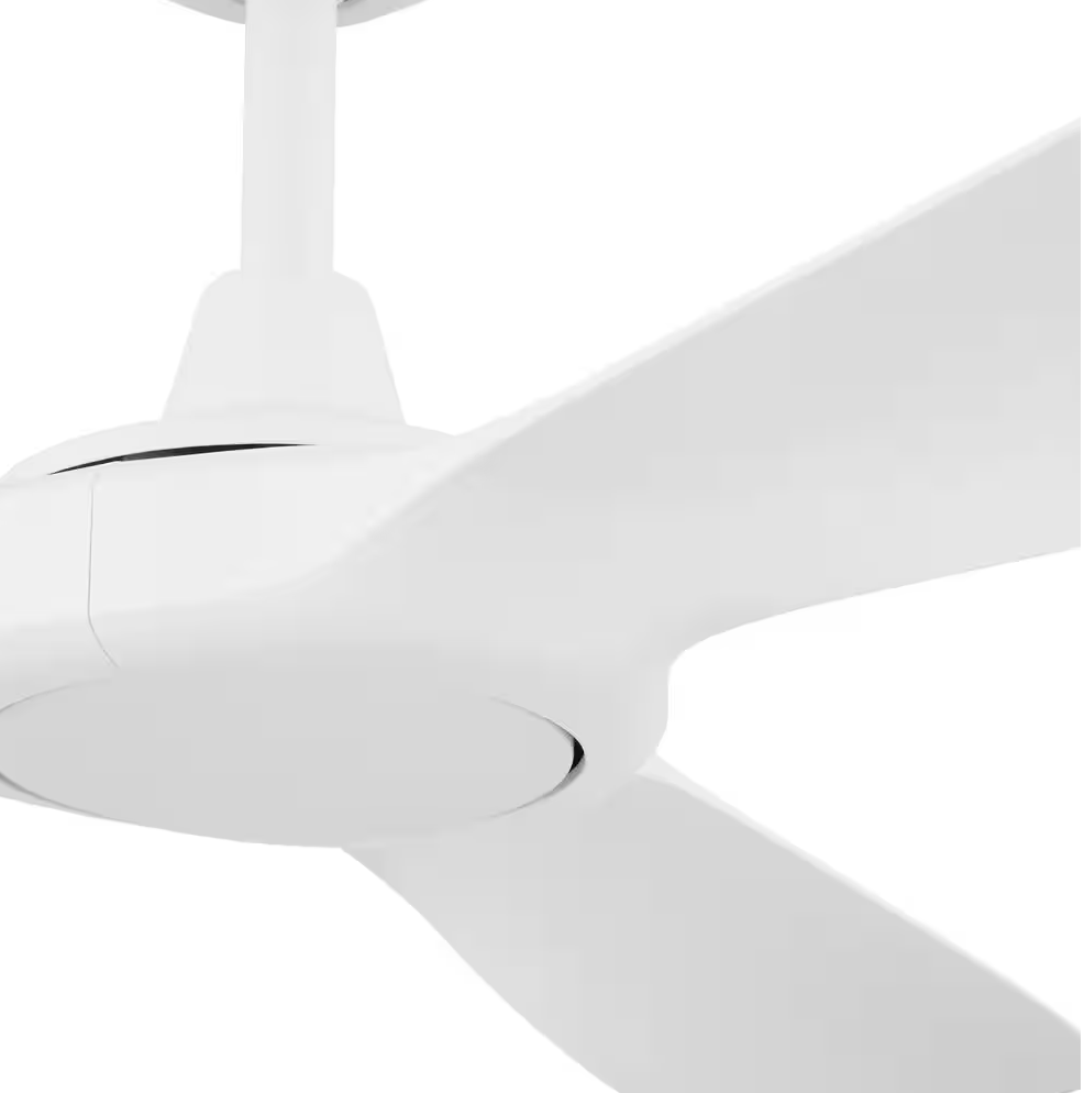 Tager 52" Smart Matte White Ceiling Fan, Indoor/Outdoor, Remote, Hubspace