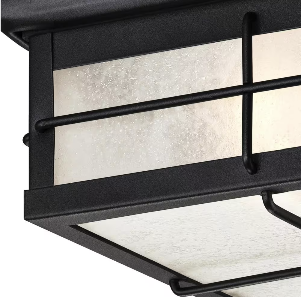 Westinghouse Orwell 2-Light Textured Black Outdoor Flushmount