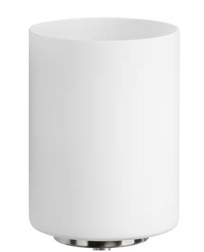 Replay Collection 22 in. 3-Light Brushed Nickel Etched White Glass Modern Bathroom Vanity Light