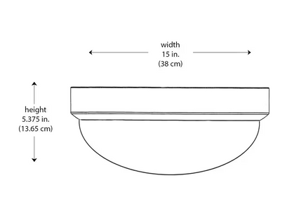 Bel Air Lighting Bliss 15 in. 3-Light White Flush Mount Ceiling Light Fixture with Frosted Shade