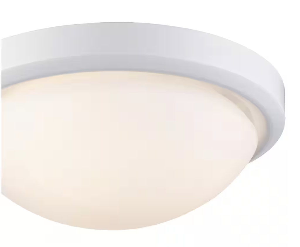 Bel Air Lighting Bliss 15 in. 3-Light White Flush Mount Ceiling Light Fixture with Frosted Shade