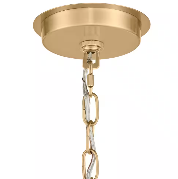 Home Decorators Collection North Falls 5-Light Gold Tiered Pendant Light with Crystal Shade