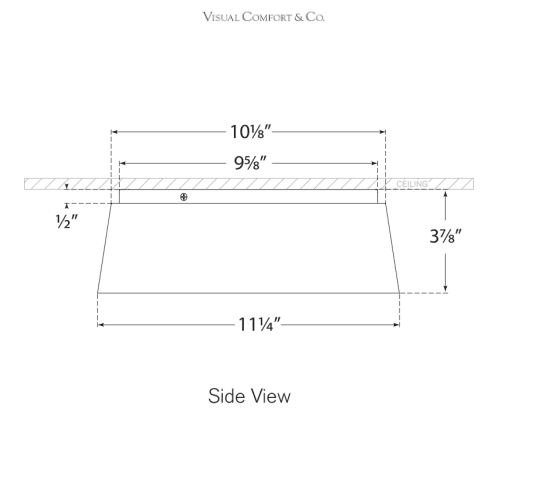 Matte White BBL4094 Ceiling Light Visual Comfort Halo 11" Small Flush Mount by Barbara Barry