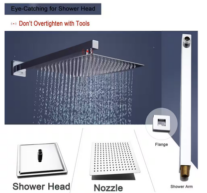 2-Handle 2-Spray Tub and Shower Faucet Handheld Shower Combo with 10 in. Rain Shower Head in Chrome (Valve Included)