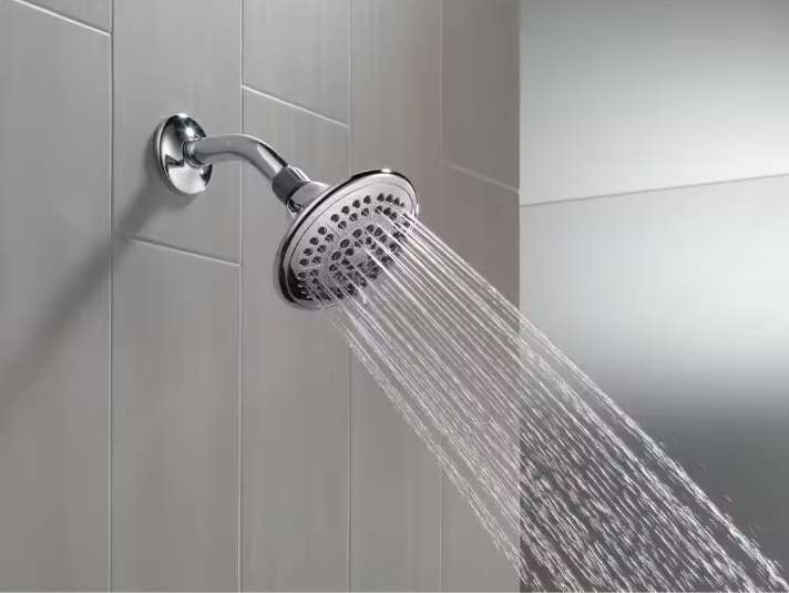 Delta 5-Spray Patterns 1.75 GPM 4.94 in. Wall Mount Fixed Shower Head in Chrome