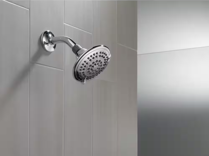 Delta 5-Spray Patterns 1.75 GPM 4.94 in. Wall Mount Fixed Shower Head in Chrome