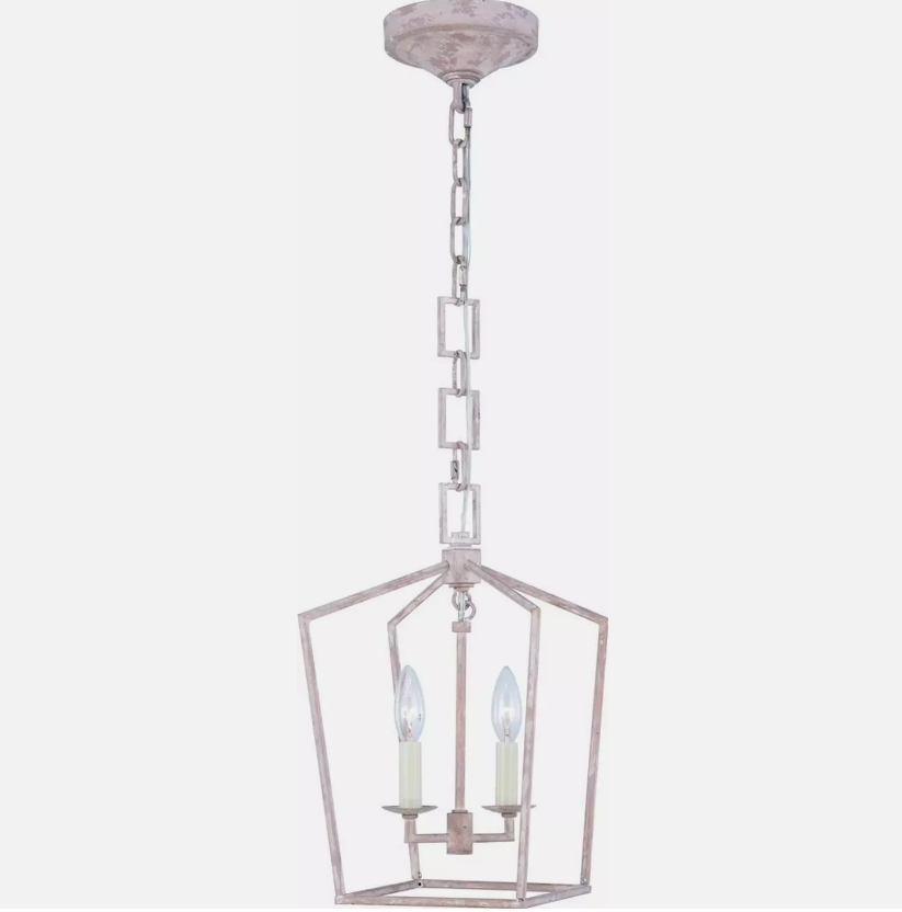 Elegant Lighting 1512D9 Denmark 2 Light 9.5" Wide Single Mini Indoor Pendant