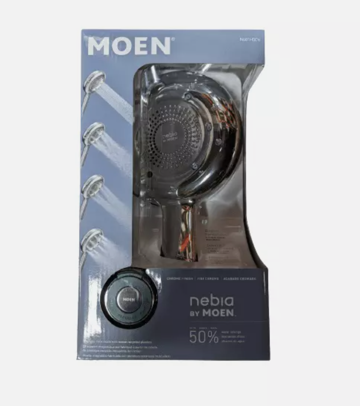 MOEN Nebia 4-Spray Patterns 6.5  Wall Mount Magnetix Handheld Shower Head Chrome