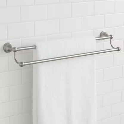 Mandouri Series 24 in. Double Towel Bar in Brushed Nickel