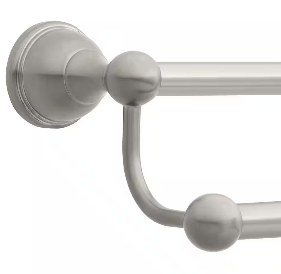 Mandouri Series 24 in. Double Towel Bar in Brushed Nickel