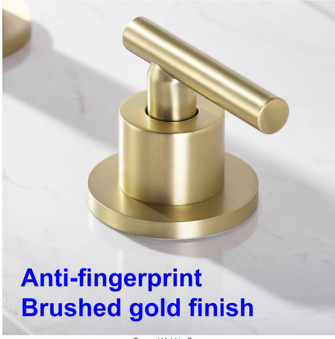 8 in. Widespread Double Handles Bathroom Faucet Combo Kit in Brushed Gold