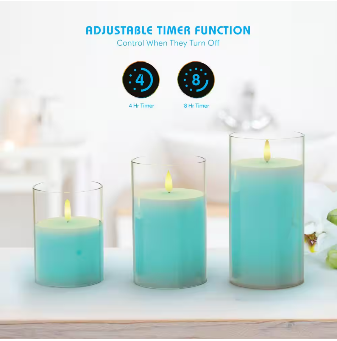 Tzumi Aura LED Color Candle Flameless LED Candle (3-Pack)