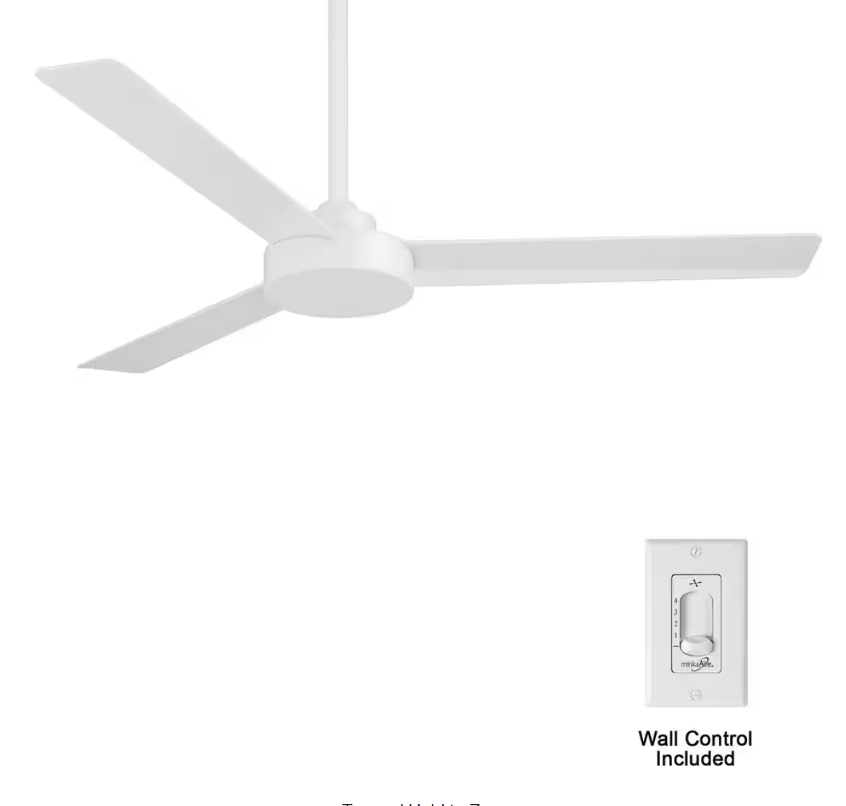 MINKA-AIRE Roto 52 in. Indoor White Ceiling Fan with Wall Control