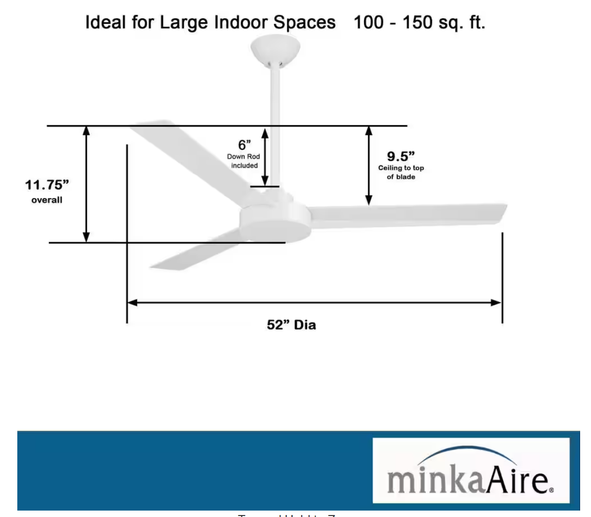 MINKA-AIRE Roto 52 in. Indoor White Ceiling Fan with Wall Control