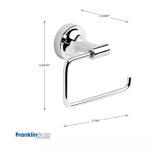 Voisin Open Square Toilet Paper Holder Bath Hardware Accessory in Polished Chrome