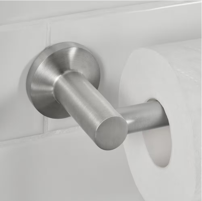 Dorind Single Post Toilet Paper Holder in Brushed Nickel