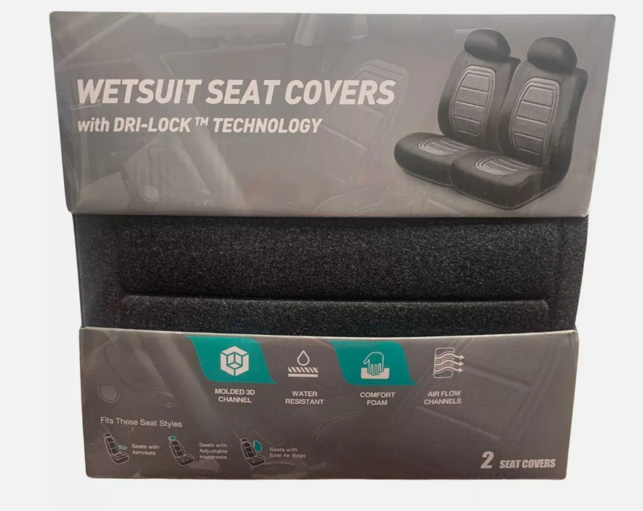 Type S Wetsuit Water Resistant Seat Covers w/Dri-Lock Technology - Set of 2