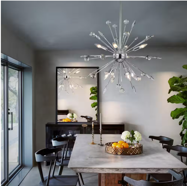 EDISLIVE Calzada 8-Light Chrome Crystal Sputnik Chandelier