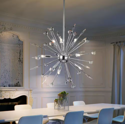 EDISLIVE Calzada 8-Light Chrome Crystal Sputnik Chandelier