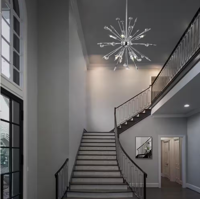 EDISLIVE Calzada 8-Light Chrome Crystal Sputnik Chandelier