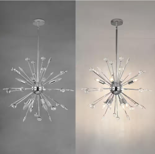 EDISLIVE Calzada 8-Light Chrome Crystal Sputnik Chandelier