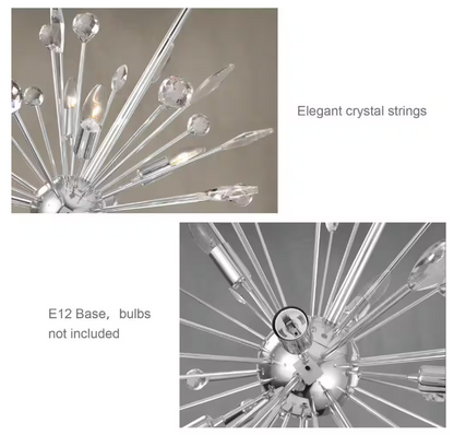 EDISLIVE Calzada 8-Light Chrome Crystal Sputnik Chandelier