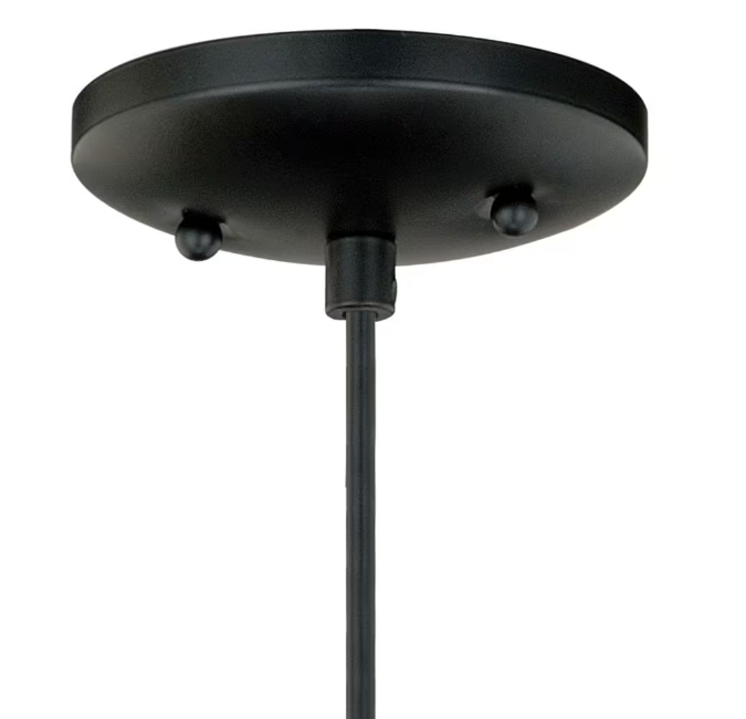 VAXCEL Milano 1-Light Oil Rubbed Bronze Shaded Mini Pendant Ceiling Light Gray White Glass