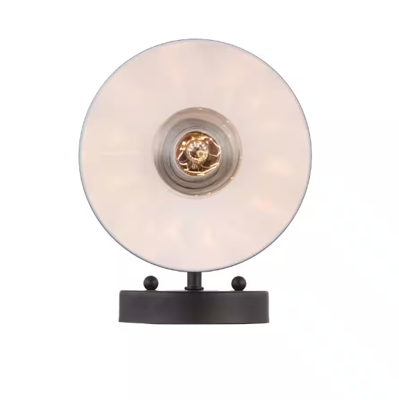 Hampton Bay Glenhurst 1-Light Bronze Industrial Farmhouse Indoor Wall Sconce Light Fixture with Metal Shade