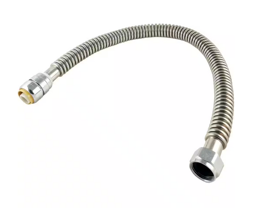 SharkBite 1 in. Push-to-Connect x 1 in. FIP x 24 in. Corrugated Stainless Steel Water Softener Connector