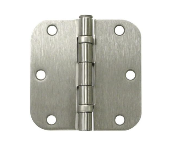 (12 Hinges) Deltana S35R5BB15 Ball Bearing Steel 3 1/2-in. x 3 1/2-in. x 5/8-in. Radius Hinge