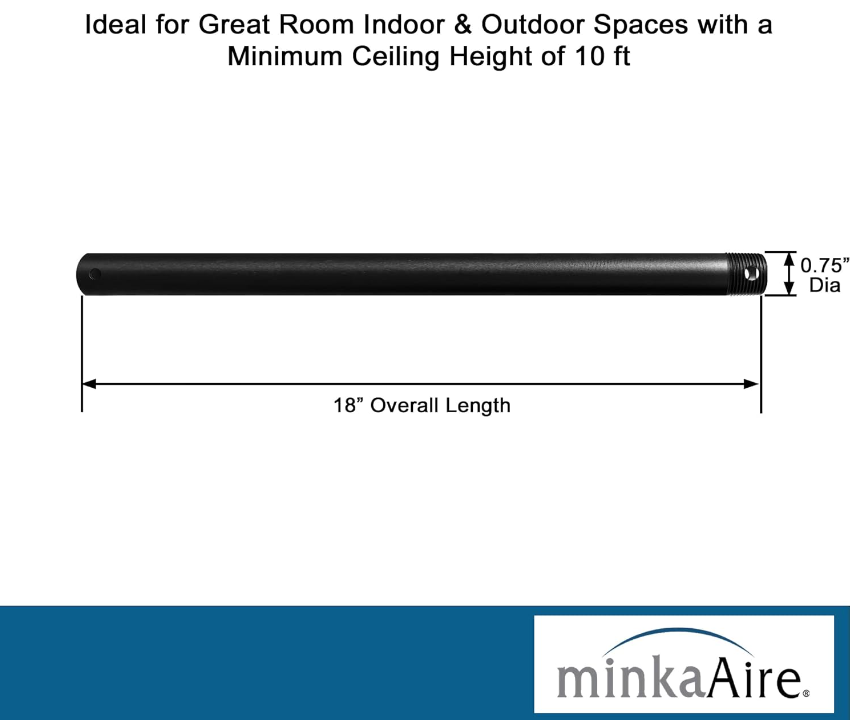 MINKA-AIRE 18 in. Coal Downrod