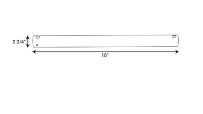 Progress Lighting 18 in. Blistered Iron Ceiling Fan Downrod P2604-171