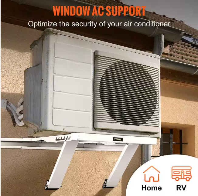 VEVOR Air Conditioner Support Bracket 220 lbs. Load Capacity No Drilling Easy Installation Fit Single or Double Hung Windows