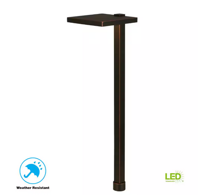 Hampton Bay Glenwood 25-Watt Equivalent Low Voltage Oil Rubbed Bronze Integrated LED Outdoor Landscape Path Light