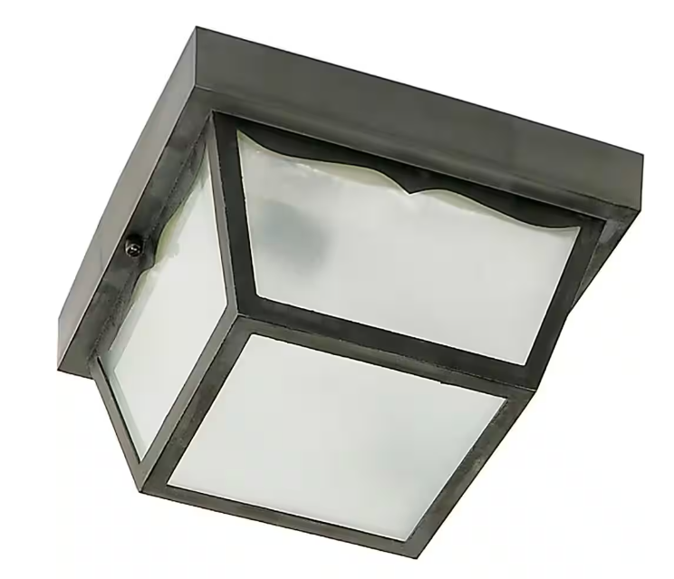 SATCO SF77/863 Nuvo Black 1-Light Outdoor Flush Mount Light