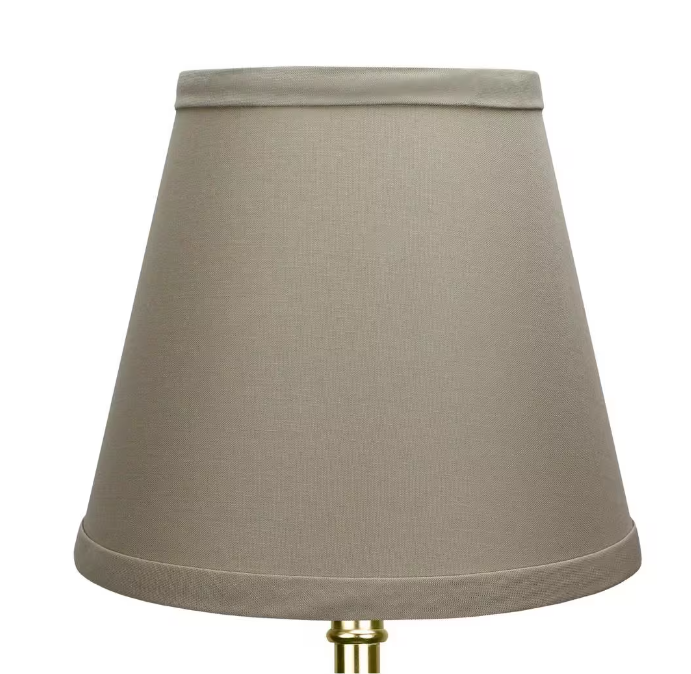 FenchelShades 5 in. Top Diameter x 8 in. Bottom Diameter x 7 in. Slant Linen Stone Empire Lamp Shade