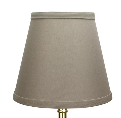 FenchelShades 5 in. Top Diameter x 8 in. Bottom Diameter x 7 in. Slant Linen Stone Empire Lamp Shade