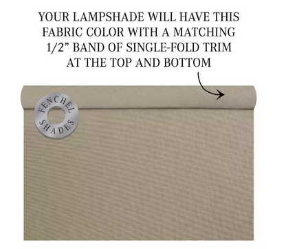 FenchelShades 5 in. Top Diameter x 8 in. Bottom Diameter x 7 in. Slant Linen Stone Empire Lamp Shade