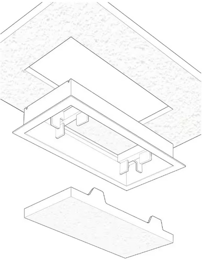FITTES Framed Wall Vent (Lite) 4 in. x 10 in. White