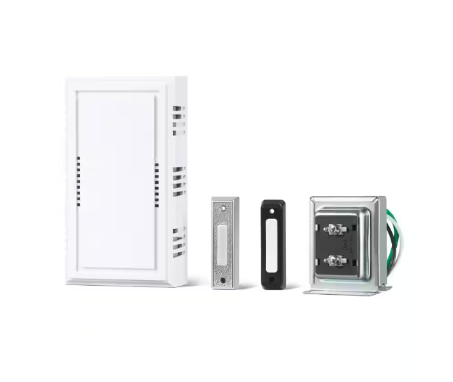 Defiant Wired Deluxe Contractor Doorbell Kit with 2 Wired Push Buttons