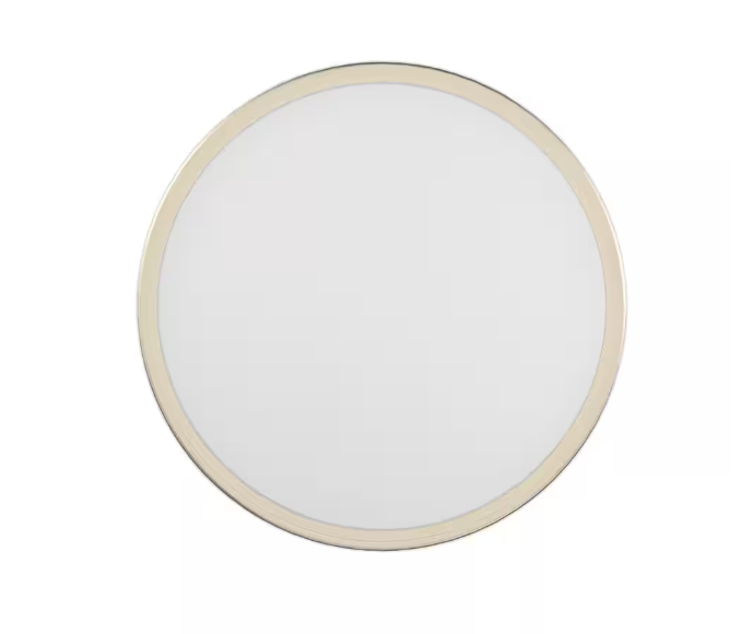 DYMOND 10 in. Modern Ring Brushed Nickel LED Ceiling Light Fixture Flush Mount 4000K Neutral White For Kitchen or Bedroom