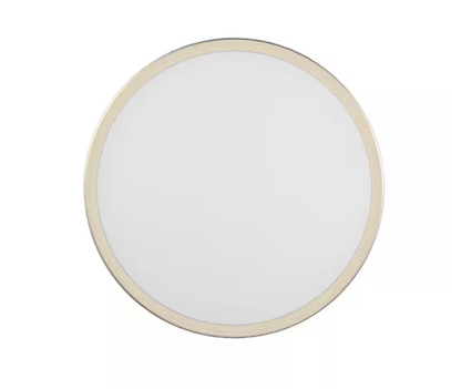 DYMOND 10 in. Modern Ring Brushed Nickel LED Ceiling Light Fixture Flush Mount 4000K Neutral White For Kitchen or Bedroom