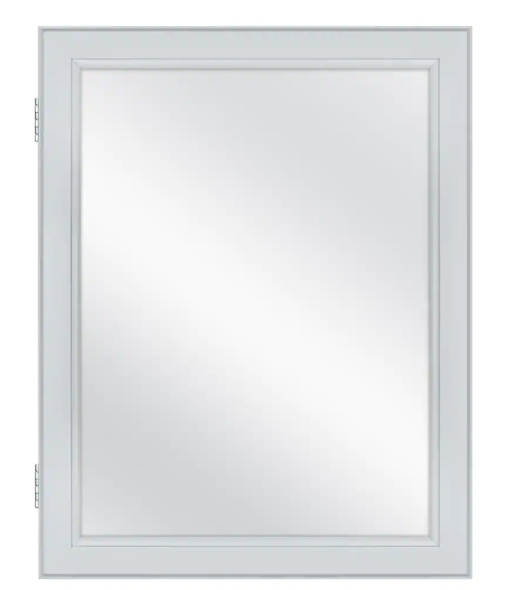 Glacier Bay 15.12 in. W x 19.25 in. H Rectangular Gray Framed Surface Mount or Recessed Medicine Cabinet with Mirror